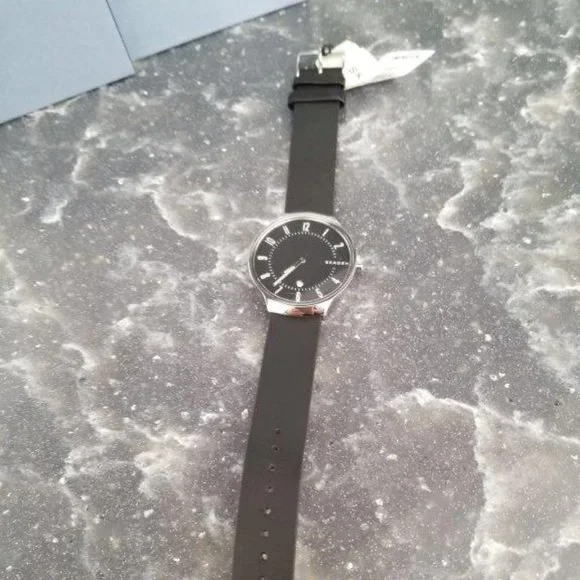 Skagen Grenen Black Leather Watch - Picture 3 of 6